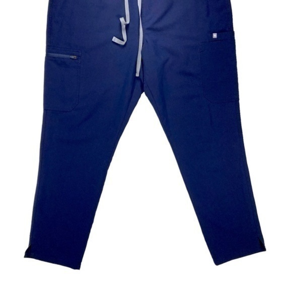 FIGS Cargo Pants Mens XL Navy Blue Axiom Straight Leg 7 Pockets Stretch Scrubs - Picture 4 of 16
